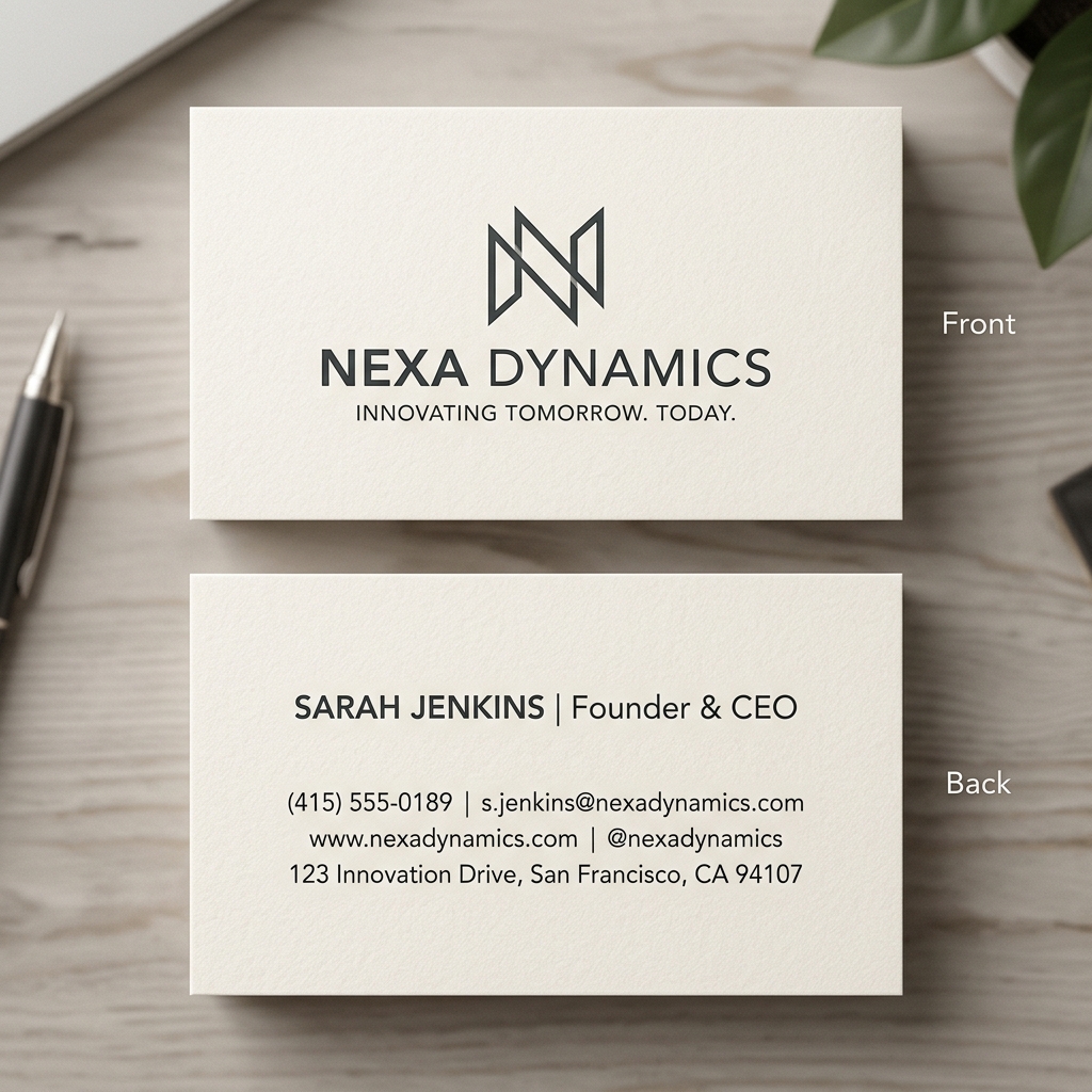 AI business card design example