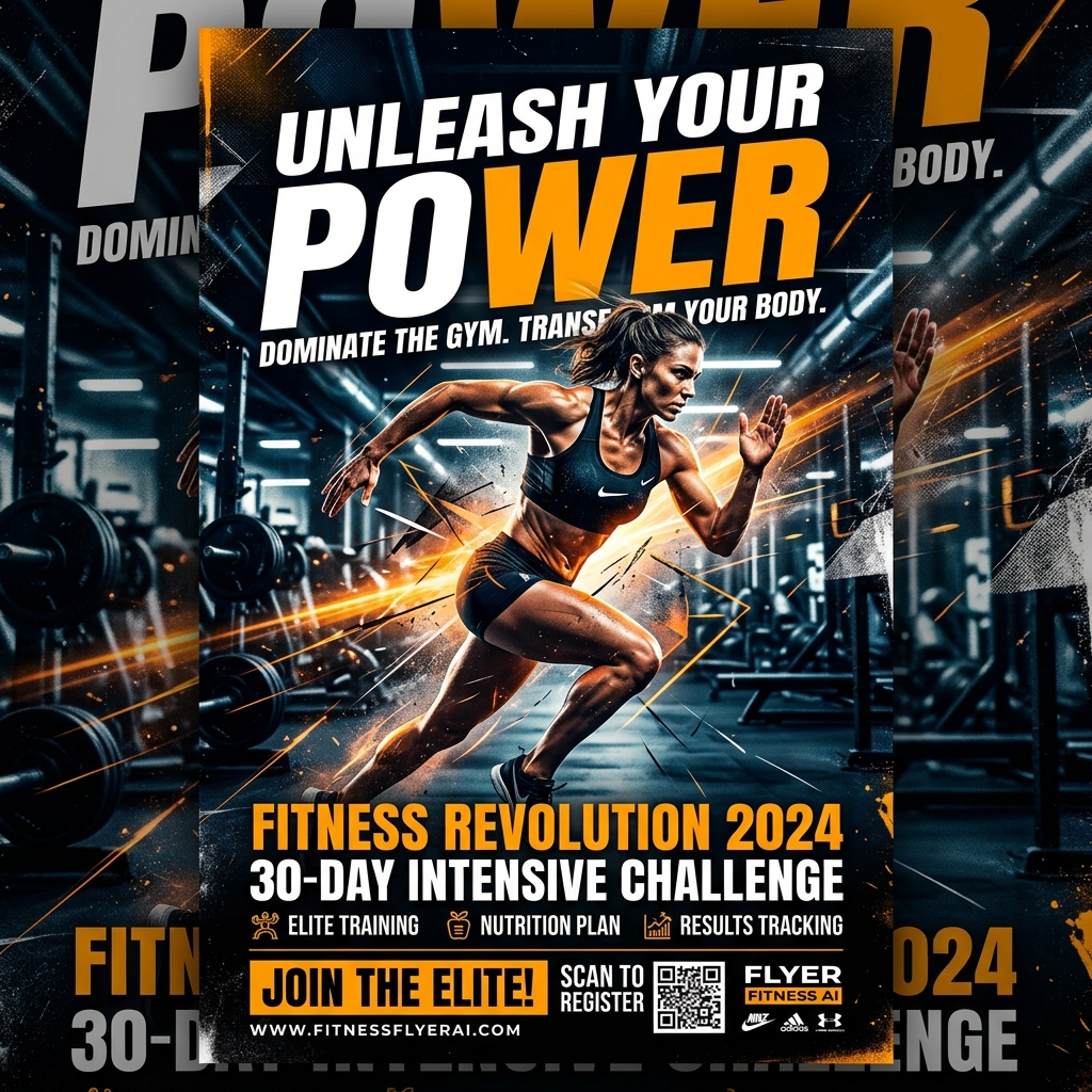 AI fitness flyer design