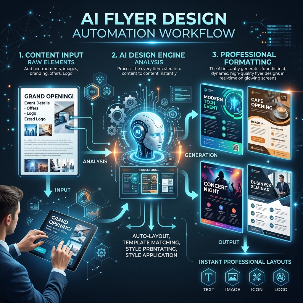 AI flyer design automation process