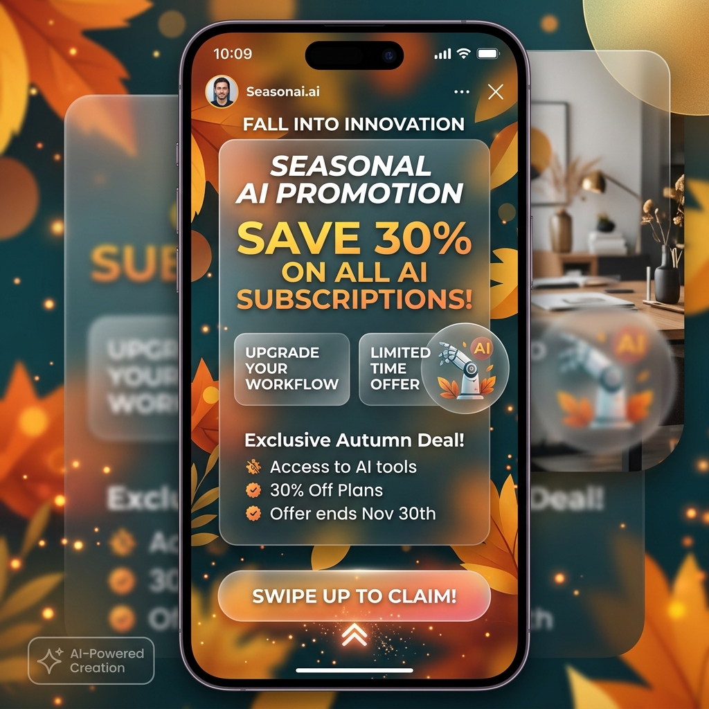AI Instagram story design creative example