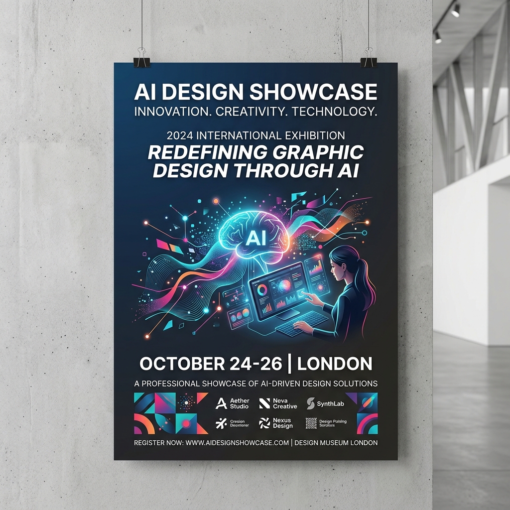 AI poster design modern style