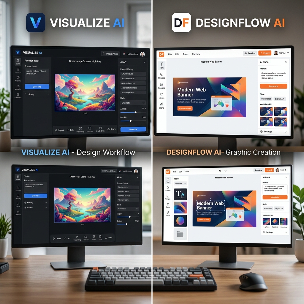 comparison AI design tools interface