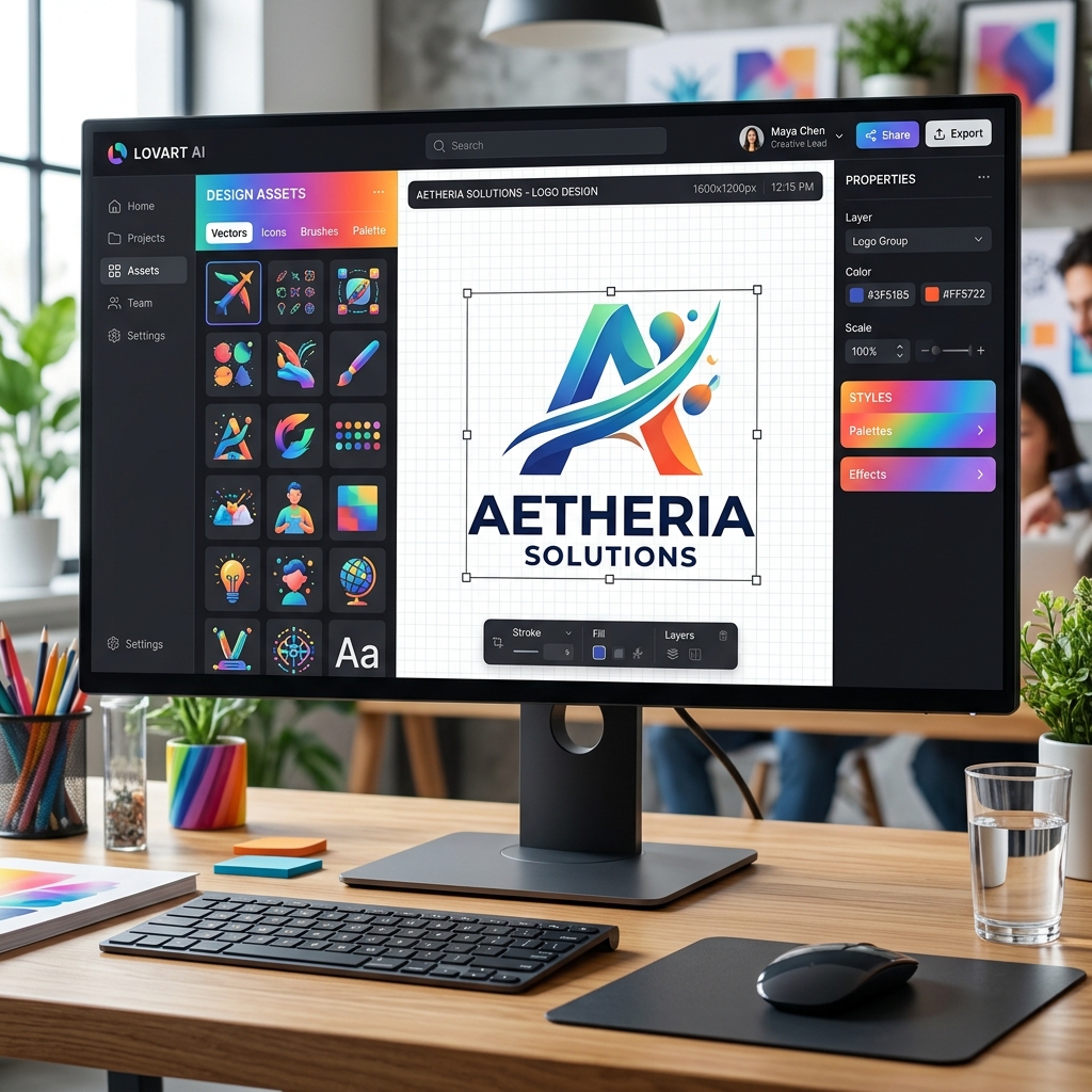 Lovart design interface example